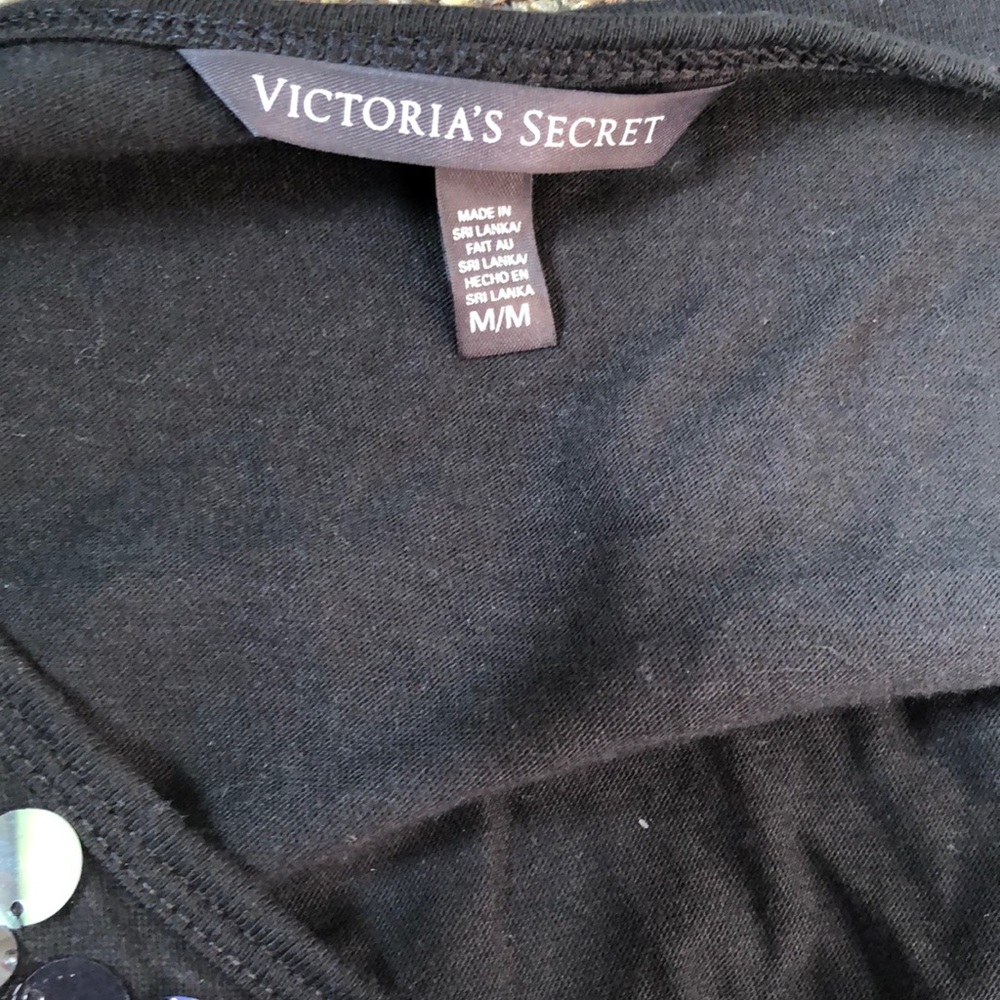Victoria's Secret Long Sleeves Sequin Black Top Size  M - Picture 10 of 13